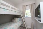 Guest Bedroom with Twin Bunk Bed and Smart TV